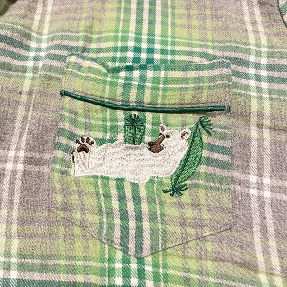 La Senza Candy Plaid Pajama Button Up Top Womens Size Small - Picture 4 of 16